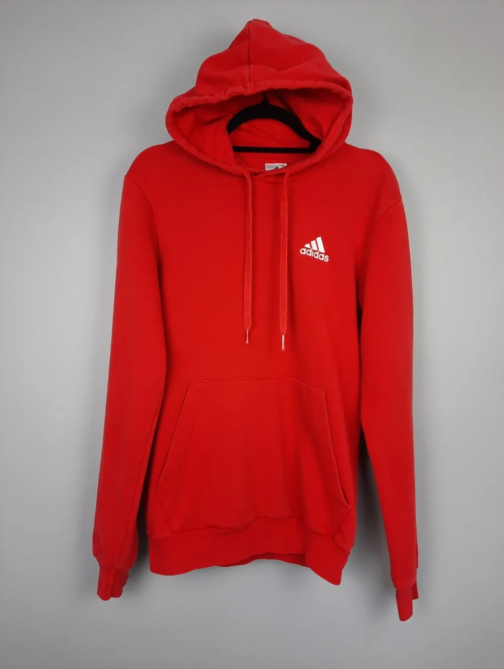 Adidas Men's Red Cotton Blend Hoodie size Small
